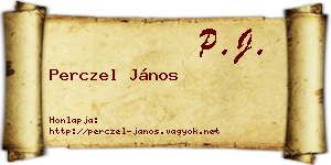 Perczel János névjegykártya